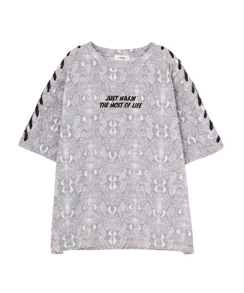 EVRIS（エヴリス）の「ショルダーレースアップBIG Tシャツ（Tシャツ/カットソー・レディース・ホワイト/ブラック/その他1・FREE）」の19枚目の写真