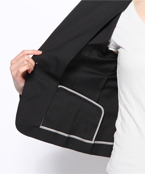 green label relaxing（グリーンレーベルリラクシング）の「GO P/C COOLMAX 1B -S/P/P ジャケット（テーラードジャケット・レディース・ブラック/ベージュ・36/38/40）」の12枚目の写真