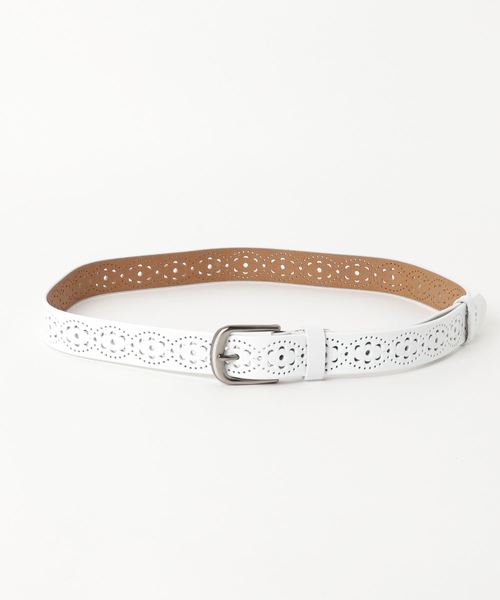おしゃれスタ（オシャレスタ）の「本革レザーベルトVN（ベルト・レディース・ブラック/ワイン/ホワイト/キャメル/チョコ・FREE）」の2枚目の写真