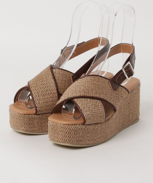 WEGO（ウィゴー）の「DISPARK/厚底ナチュラルサンダル（サンダル・レディース・ベージュ・LARGE/MEDIUM）」の4枚目の写真