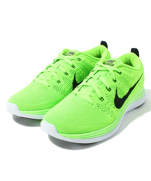 NIKE（ナイキ）の「ランニング ナイキ フライニット ルナ NIKE FLYKNIT ONE+ 13SU（スニーカー・メンズ・グレー/ダークグレー/オレンジ/グリーン/ブルー/マルチ・25cm/25.5cm/26cm/26.5cm/27cm/27.5cm/28cm/28.5cm）」の4枚目の写真