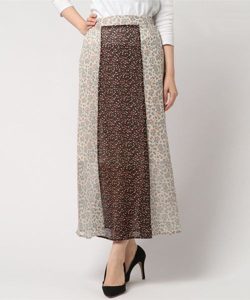 archives(アルシーヴ)の「アソート切替ミディフレアスカート(スカート・レディース・ブラック/ブラウン・MEDIUM)」の1枚目の写真