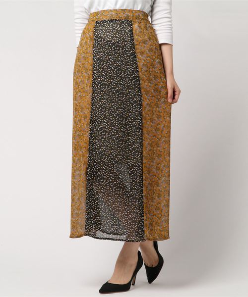 archives(アルシーヴ)の「アソート切替ミディフレアスカート(スカート・レディース・ブラック/ブラウン・MEDIUM)」の2枚目の写真