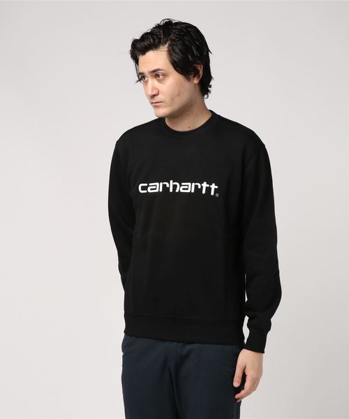 Carhartt WIP（カーハートダブリューアイピー）の「CARHARTT SWEATSHIRT（スウェット・メンズ・エメラルドブルー/ダークブラウン/ブラウン/ブラック/パープル/ヘザーグレー/ブラック×ホワイト/オレンジ/コバルトブルー・MEDIUM/SMALL/LARGE/X-LARGE）」の2枚目の写真