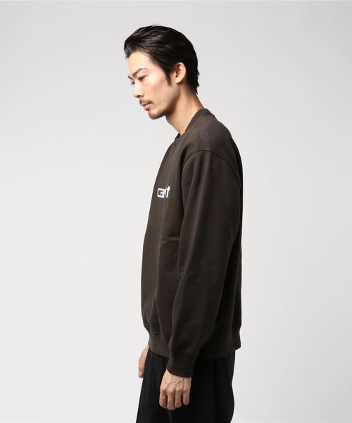 Carhartt WIP（カーハートダブリューアイピー）の「CARHARTT SWEATSHIRT（スウェット・メンズ・エメラルドブルー/ダークブラウン/ブラウン/ブラック/パープル/ヘザーグレー/ブラック×ホワイト/オレンジ/コバルトブルー・MEDIUM/SMALL/LARGE/X-LARGE）」の10枚目の写真