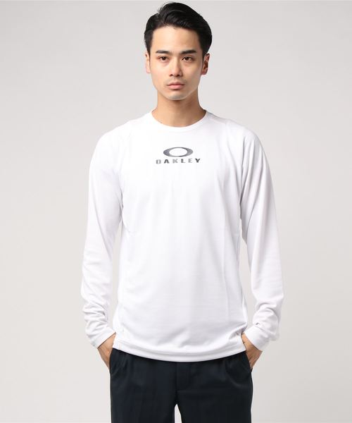 【新品】Oakley 長袖シャツ ホワイト/ブラック 新品タグ付き OAKLEY オークリー 長袖 Tシャツ メンズ トレーニングシャツ