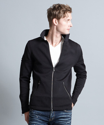 ニットライダースブルゾン