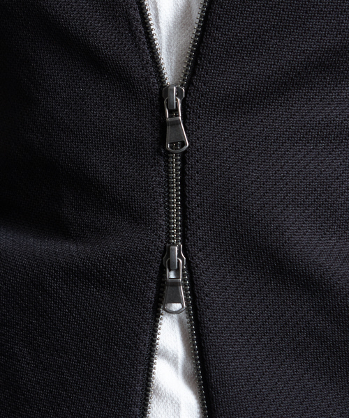 5351 POUR LES HOMMES（ゴーサンゴーイチプールオム）の「ニットライダースブルゾン（ブルゾン・メンズ・ブラック/ホワイト系その他/ライトグレー・44/46/48）」の10枚目の写真