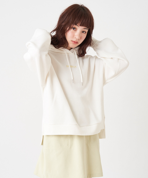 OLIVE des OLIVE(オリーブデオリーブ)の「プチロゴ裏毛パーカー(パーカー・レディース・ベージュ/オフホワイト/イエロー/ラベンダー・FREE)」の15枚目の写真