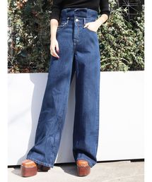 EMODA | フリルハイウエストワイドデニム(デニムパンツ)