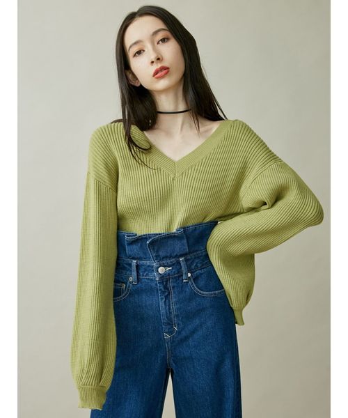 EMODA（エモダ）の「フリルハイウエストワイドデニム（デニムパンツ・レディース・ブラック/ブルー/インディゴブルー・SMALL/X-SMALL/MEDIUM）」の14枚目の写真