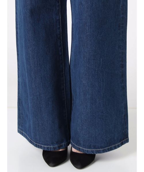 EMODA（エモダ）の「フリルハイウエストワイドデニム（デニムパンツ・レディース・ブラック/ブルー/インディゴブルー・SMALL/X-SMALL/MEDIUM）」の21枚目の写真
