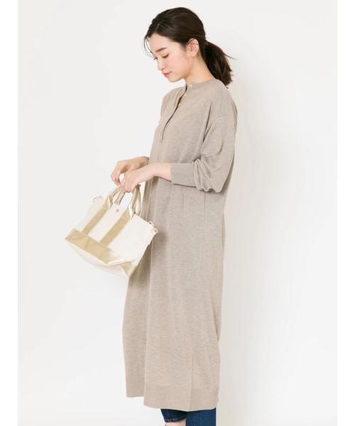 AMERICAN HOLIC（アメリカンホリック）の「2WAYヘンリーネックニットワンピース（ワンピース・レディース・ブルー/グレー系その他/ネイビー/ベージュ・M/L）」の12枚目の写真