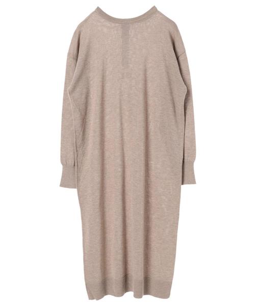 AMERICAN HOLIC（アメリカンホリック）の「2WAYヘンリーネックニットワンピース（ワンピース・レディース・ブルー/グレー系その他/ネイビー/ベージュ・M/L）」の9枚目の写真