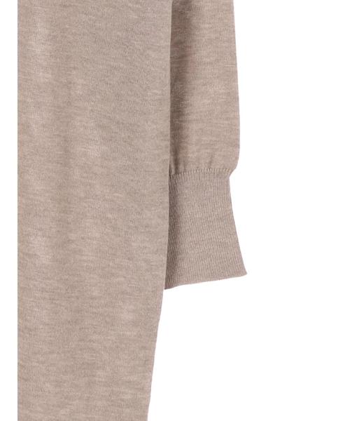 AMERICAN HOLIC（アメリカンホリック）の「2WAYヘンリーネックニットワンピース（ワンピース・レディース・ブルー/グレー系その他/ネイビー/ベージュ・M/L）」の6枚目の写真