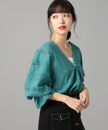 LOWRYS FARM | スカラップレースブラウス　831172(シャツ/ブラウス)