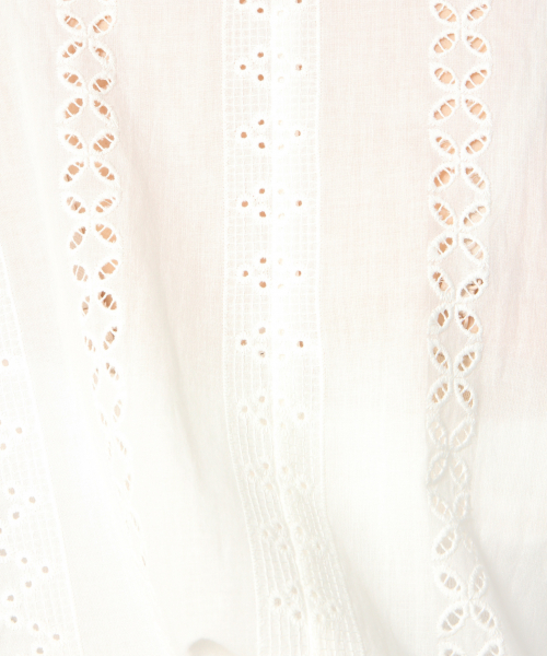 LOWRYS FARM（ローリーズファーム）の「スカラップレースブラウス　831172（シャツ/ブラウス・レディース・ブラック/オフホワイト/グリーン/ベージュ・FREE）」の14枚目の写真