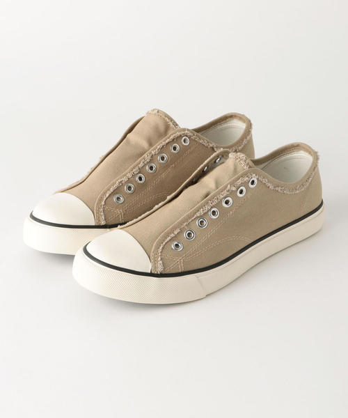 coen（コーエン）の「キャンバススリッポンスニーカー(メンズ)（スニーカー・メンズ・ベージュ/ブラック/ホワイト・LARGE/MEDIUM/SMALL）」の4枚目の写真