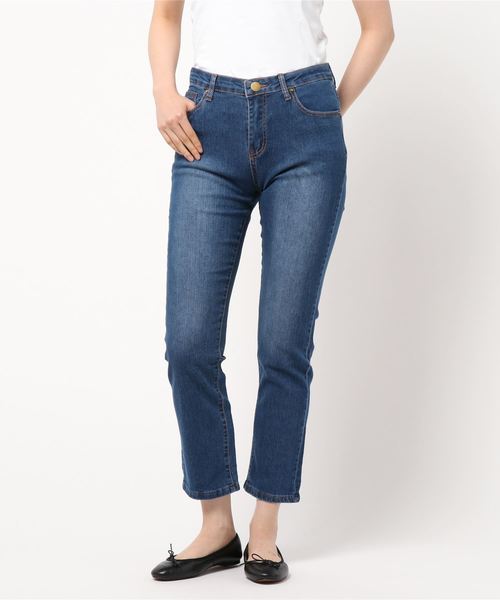 KOBE LETTUCE（コウベレタス）の「ストレッチシガレットストレートデニムパンツ（デニムパンツ・レディース・インディゴブルー/ブルー/ライトブルー・L/LL/M/S）」の11枚目の写真