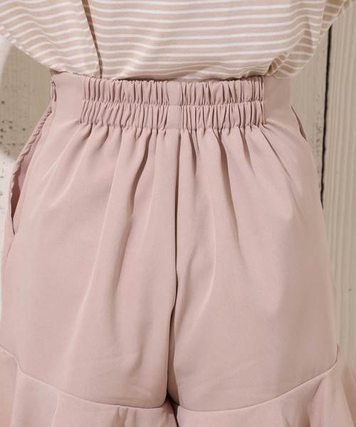 one after another NICE CLAUP(ワンアフターアナザーナイスクラップ)の「レースアップフリルショートパンツ(その他パンツ・レディース・ブラック/ブラウン/ベージュ・FREE)」の10枚目の写真