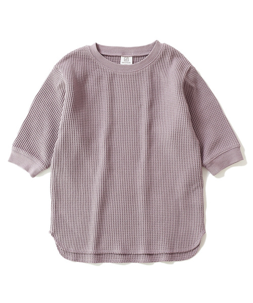 devirock（デビロック）の「ワッフル7分袖Tシャツ（Tシャツ/カットソー・キッズ・オフホワイト/スミクロ/パープル系その他/モカ/キャメル/ベージュ・100cm/110cm/120cm/130cm/140cm/150cm/160cm）」の21枚目の写真