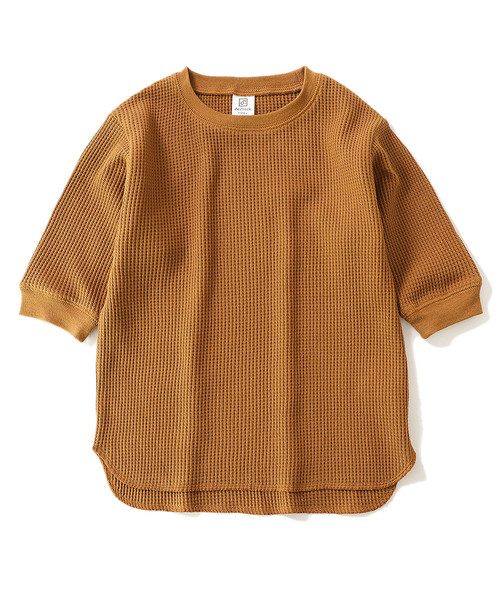 devirock（デビロック）の「ワッフル7分袖Tシャツ（Tシャツ/カットソー・キッズ・オフホワイト/スミクロ/パープル系その他/モカ/キャメル/ベージュ・100cm/110cm/120cm/130cm/140cm/150cm/160cm）」の22枚目の写真