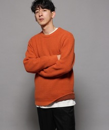 ブランド古着 メンズのニット セーター オレンジ 橙色系 古着通販