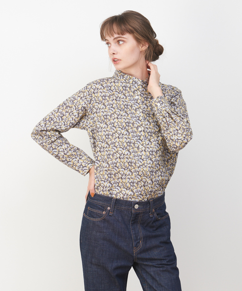 collex(コレックス)の「【LIBERTY /リバティー】スタンドカラーシャツ(シャツ/ブラウス)」|グレー