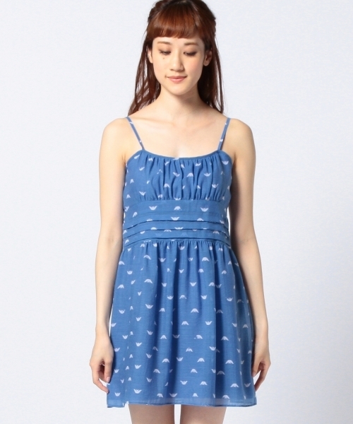 Another Edition（アナザーエディション）の「AE コウモリ PRT CAMI OP ◆（ワンピース・レディース・オフホワイト/コバルトブルー・フリー）」の12枚目の写真