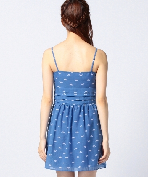 Another Edition（アナザーエディション）の「AE コウモリ PRT CAMI OP ◆（ワンピース・レディース・オフホワイト/コバルトブルー・フリー）」の6枚目の写真