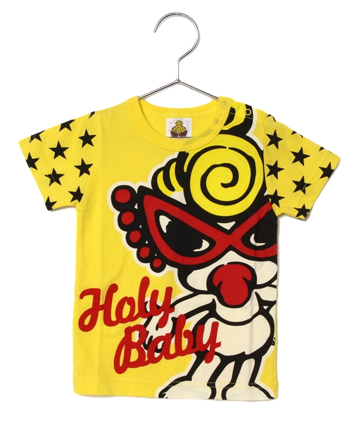 HYSTERIC MINI（ヒステリックミニ）の「BABY SWEET DREAM HOLY BABY! Tシャツ（Tシャツ/カットソー・キッズ・イエロー/レッド/ブラック・80/90）」の2枚目の写真