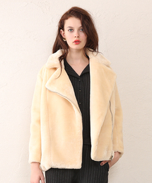 mystic | ファイクファーライダースジャケット(ライダースジャケット)