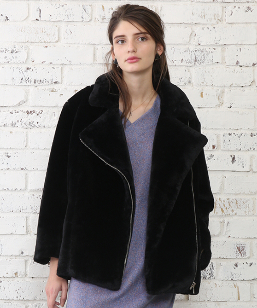 mystic（ミスティック）の「ファイクファーライダースジャケット