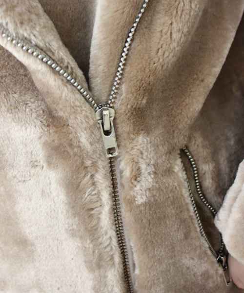 mystic(ミスティック)の「ファイクファーライダースジャケット(ライダースジャケット・レディース・ブラック/ブラウン/クリーム・FREE)」の12枚目の写真