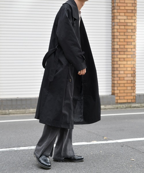 kutir（クティール）の「オーバートレンチコート（トレンチコート・メンズ・ブラック/ベージュ/モカ・SMALL/MEDIUM/LARGE）」の21枚目の写真