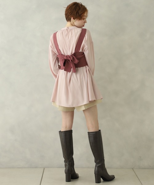 one after another NICE CLAUP(ワンアフターアナザーナイスクラップ)の「ビスチェセットチュニック(シャツ/ブラウス・レディース・ブラウン/オフホワイト/ピンク・FREE)」の12枚目の写真