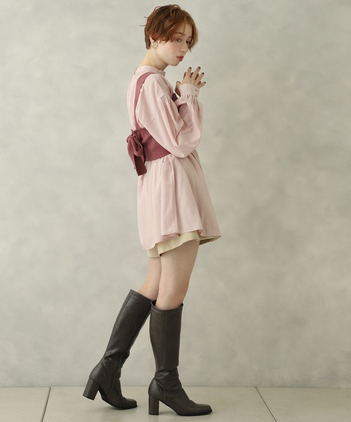 one after another NICE CLAUP(ワンアフターアナザーナイスクラップ)の「ビスチェセットチュニック(シャツ/ブラウス・レディース・ブラウン/オフホワイト/ピンク・FREE)」の16枚目の写真