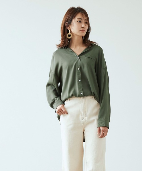 titivate(ティティベイト)の「ゆるオーバーサイズシャツ(シャツ/ブラウス・レディース・ホワイト/ベージュ/カーキ・FREE)」の7枚目の写真