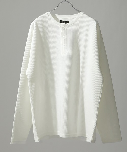 ZIP FIVE（ジップファイブ）の「【ZIP FIVE】ハリ感 ドライワッフル サーマルロンT 長袖Tシャツ（Tシャツ/カットソー・メンズ・ホワイト/ブラック/ネイビー/ブラウン/グレー/オリーブ/サックスブルー/グリーン/ベージュ系その他/ベージュ系その他2/ベージュ系1/ホワイト系/グレー系/ブラック系/オリーブ系/サックスブルー系/ネイビー系/ベージュ系2/ブラウン系/グリーン系・SMALL/MEDIUM/LARGE/X-LARGE）」の3枚目の写真