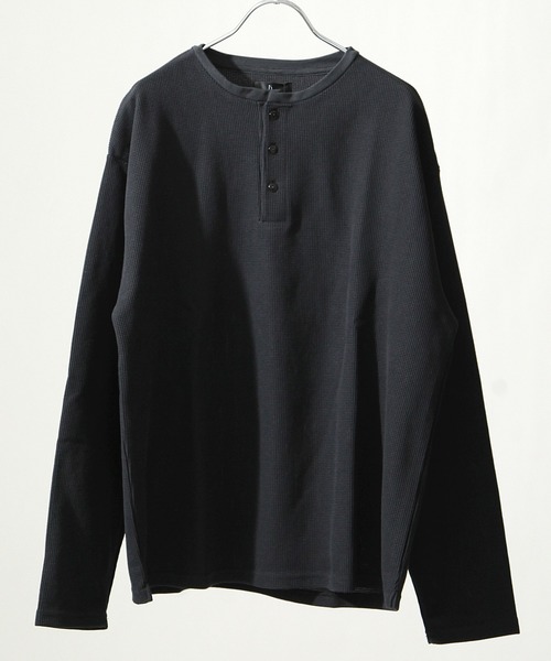 ZIP FIVE（ジップファイブ）の「【ZIP FIVE】ハリ感 ドライワッフル サーマルロンT 長袖Tシャツ（Tシャツ/カットソー・メンズ・ホワイト/ブラック/ネイビー/ブラウン/グレー/オリーブ/サックスブルー/グリーン/ベージュ系その他/ベージュ系その他2/ベージュ系1/ホワイト系/グレー系/ブラック系/オリーブ系/サックスブルー系/ネイビー系/ベージュ系2/ブラウン系/グリーン系・SMALL/MEDIUM/LARGE/X-LARGE）」の5枚目の写真