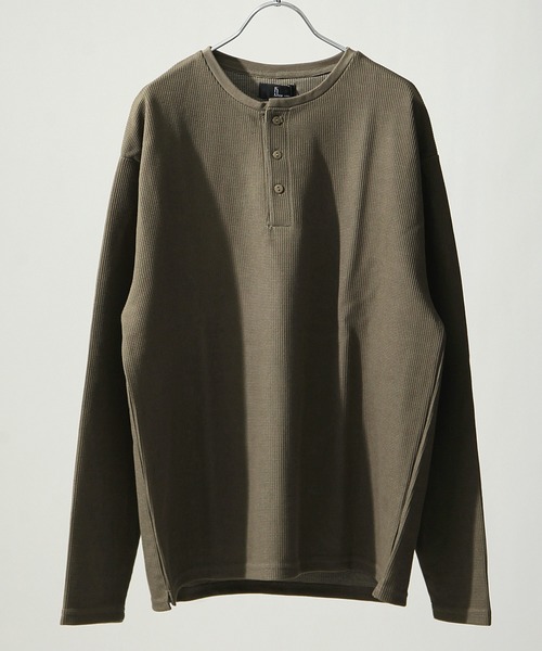 ZIP FIVE（ジップファイブ）の「【ZIP FIVE】ハリ感 ドライワッフル サーマルロンT 長袖Tシャツ（Tシャツ/カットソー・メンズ・ホワイト/ブラック/ネイビー/ブラウン/グレー/オリーブ/サックスブルー/グリーン/ベージュ系その他/ベージュ系その他2/ベージュ系1/ホワイト系/グレー系/ブラック系/オリーブ系/サックスブルー系/ネイビー系/ベージュ系2/ブラウン系/グリーン系・SMALL/MEDIUM/LARGE/X-LARGE）」の15枚目の写真