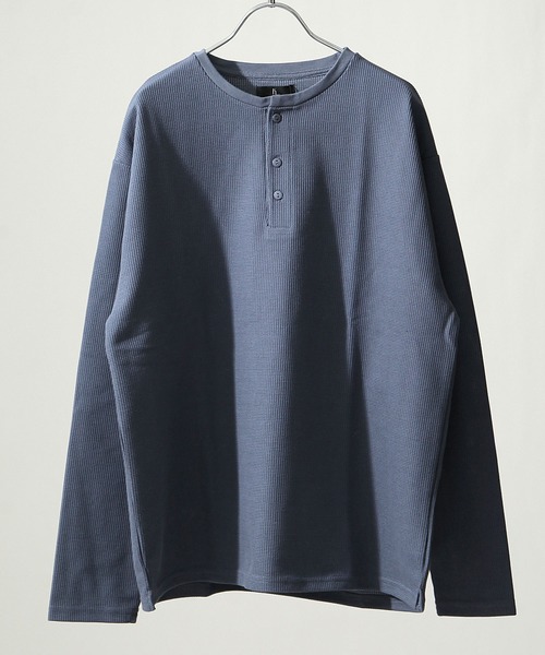 ZIP FIVE（ジップファイブ）の「【ZIP FIVE】ハリ感 ドライワッフル サーマルロンT 長袖Tシャツ（Tシャツ/カットソー・メンズ・ホワイト/ブラック/ネイビー/ブラウン/グレー/オリーブ/サックスブルー/グリーン/ベージュ系その他/ベージュ系その他2/ベージュ系1/ホワイト系/グレー系/ブラック系/オリーブ系/サックスブルー系/ネイビー系/ベージュ系2/ブラウン系/グリーン系・SMALL/MEDIUM/LARGE/X-LARGE）」の19枚目の写真