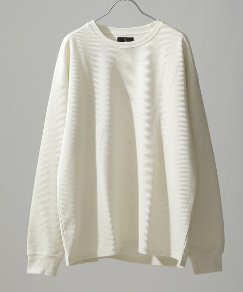 ZIP FIVE（ジップファイブ）の「【ZIP FIVE】ハリ感 ドライワッフル サーマルロンT 長袖Tシャツ（Tシャツ/カットソー・メンズ・ホワイト/ブラック/ネイビー/ブラウン/グレー/オリーブ/サックスブルー/グリーン/ベージュ系その他/ベージュ系その他2/ベージュ系1/ホワイト系/グレー系/ブラック系/オリーブ系/サックスブルー系/ネイビー系/ベージュ系2/ブラウン系/グリーン系・SMALL/MEDIUM/LARGE/X-LARGE）」の10枚目の写真