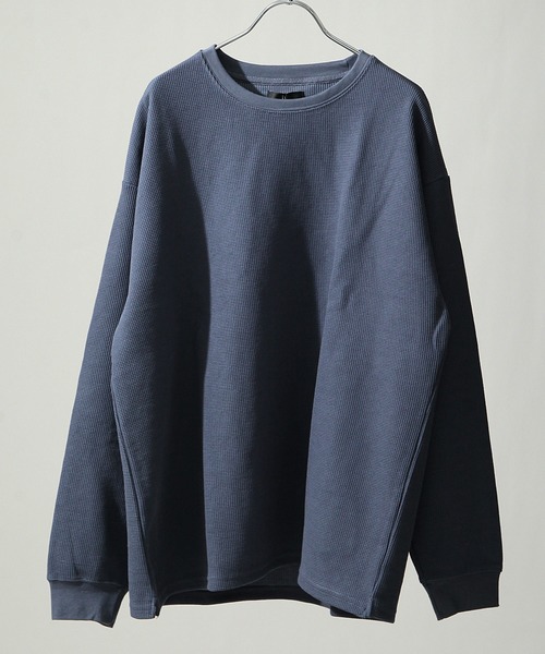 ZIP FIVE（ジップファイブ）の「【ZIP FIVE】ハリ感 ドライワッフル サーマルロンT 長袖Tシャツ（Tシャツ/カットソー・メンズ・ホワイト/ブラック/ネイビー/ブラウン/グレー/オリーブ/サックスブルー/グリーン/ベージュ系その他/ベージュ系その他2/ベージュ系1/ホワイト系/グレー系/ブラック系/オリーブ系/サックスブルー系/ネイビー系/ベージュ系2/ブラウン系/グリーン系・SMALL/MEDIUM/LARGE/X-LARGE）」の17枚目の写真