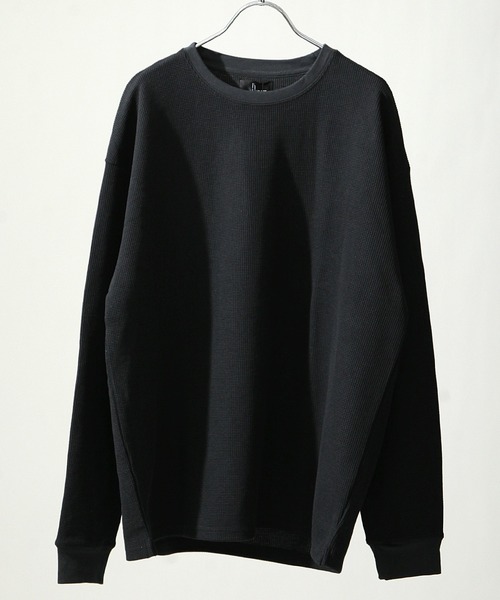 ZIP FIVE（ジップファイブ）の「【ZIP FIVE】ハリ感 ドライワッフル サーマルロンT 長袖Tシャツ（Tシャツ/カットソー・メンズ・ホワイト/ブラック/ネイビー/ブラウン/グレー/オリーブ/サックスブルー/グリーン/ベージュ系その他/ベージュ系その他2/ベージュ系1/ホワイト系/グレー系/ブラック系/オリーブ系/サックスブルー系/ネイビー系/ベージュ系2/ブラウン系/グリーン系・SMALL/MEDIUM/LARGE/X-LARGE）」の4枚目の写真