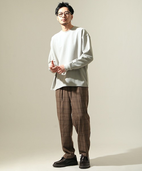 ZIP FIVE（ジップファイブ）の「【ZIP FIVE】ハリ感 ドライワッフル サーマルロンT 長袖Tシャツ（Tシャツ/カットソー・メンズ・ホワイト/ブラック/ネイビー/ブラウン/グレー/オリーブ/サックスブルー/グリーン/ベージュ系その他/ベージュ系その他2/ベージュ系1/ホワイト系/グレー系/ブラック系/オリーブ系/サックスブルー系/ネイビー系/ベージュ系2/ブラウン系/グリーン系・SMALL/MEDIUM/LARGE/X-LARGE）」の22枚目の写真