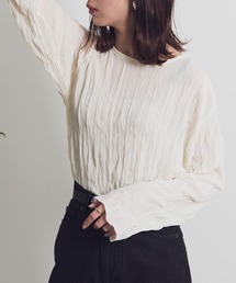 AUNT MARIE’S ワッシャーシフォンブラウス