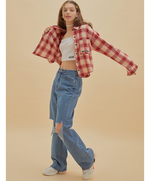 CRANK（クランク）の「『CRANK』VINTAGE DENIM PANTS/ダメージ 