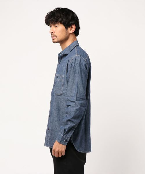 BACK NUMBER（バックナンバー）の「【BACK NUMBER】ワークシャツ（シャツ/ブラウス・メンズ・ブルー/ダークインディゴブルー/ライトインディゴブルー・M/S/XL/L）」の4枚目の写真
