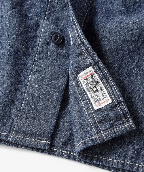 BACK NUMBER（バックナンバー）の「【BACK NUMBER】ワークシャツ（シャツ/ブラウス・メンズ・ブルー/ダークインディゴブルー/ライトインディゴブルー・M/S/XL/L）」の14枚目の写真